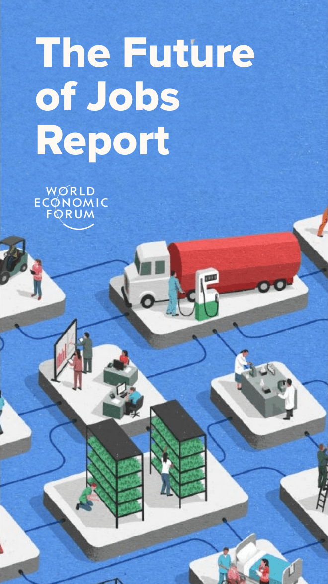 A capa do relatório do World Economic Forum sobre o Futuro dos empregos